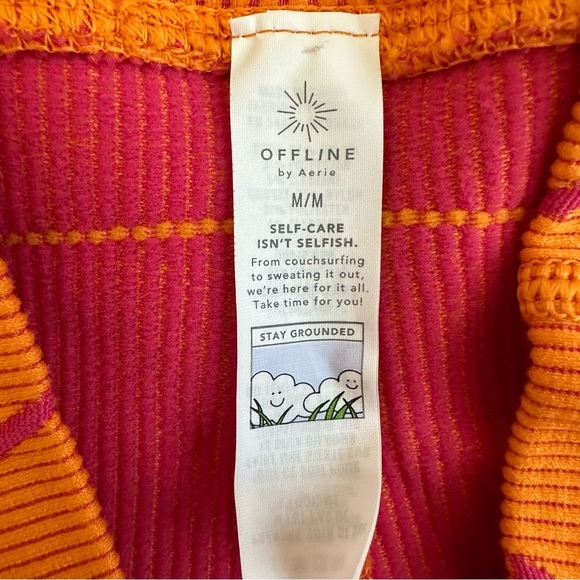 OFFLINE By Aerie Seamless Corset 2" Bike Short Biker Shorts Simply Orange Medium - Picture 7 of 8